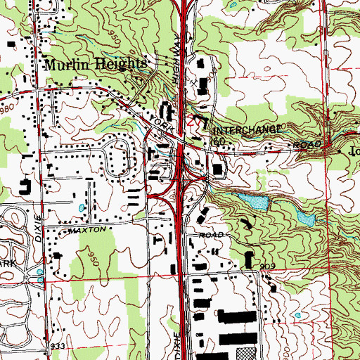 Topographic Map of Interchange 60, OH