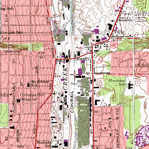 Topographic Map of Thorn Hill Station (historical), OH