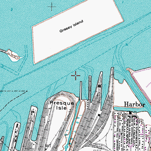 Topographic Map of Grassy Island, OH