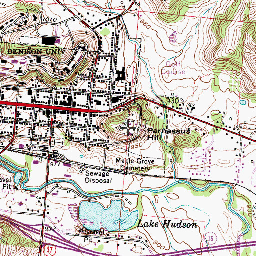 Topographic Map of Parnassus Hill, OH