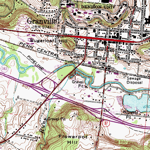 Topographic Map of Salt Run, OH