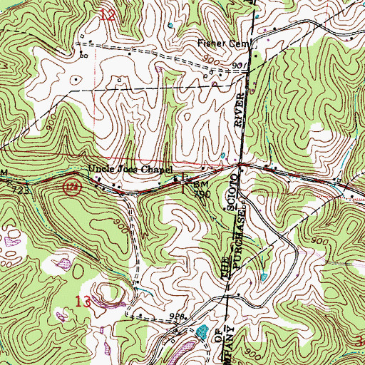 Topographic Map of Uncle Joes Chapel, OH