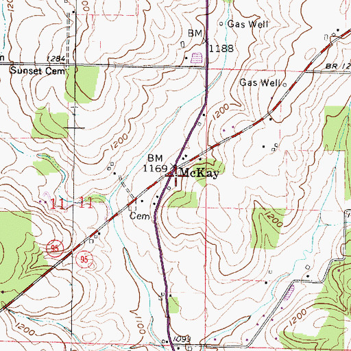 Topographic Map of McKay, OH