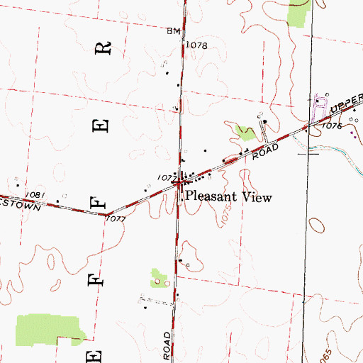 Topographic Map of Pleasant View, OH