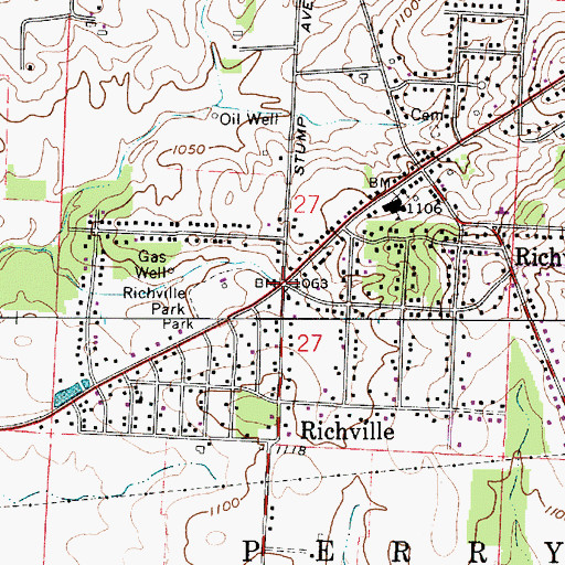 Topographic Map of Richville, OH