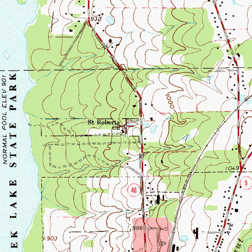 Topographic Map of Saint Roberts Church, OH