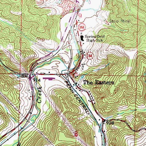 Topographic Map of The Eastern, OH