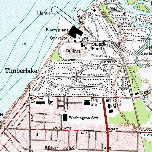 Topographic Map of Timberlake, OH