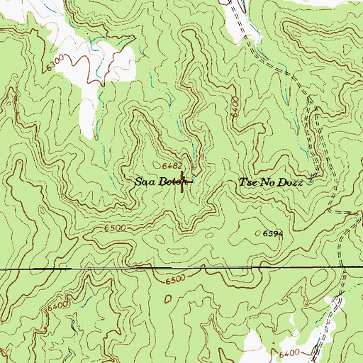 Topographic Map of Saa Betoh, AZ