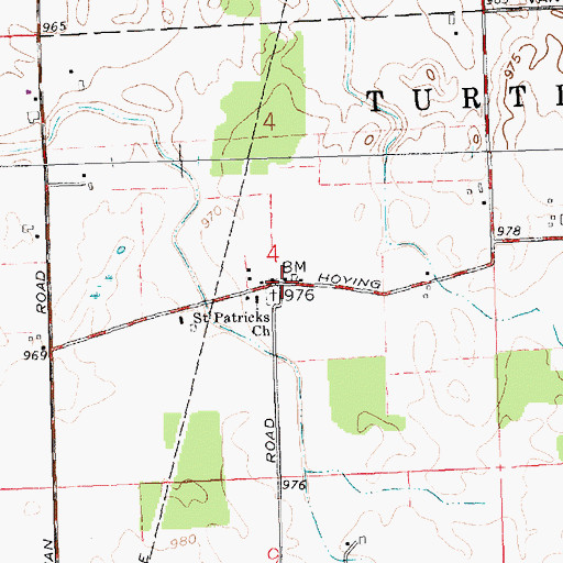 Topographic Map of Saint Patrick, OH