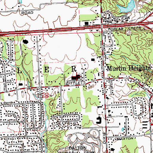 Topographic Map of John E Smith Middle School, OH