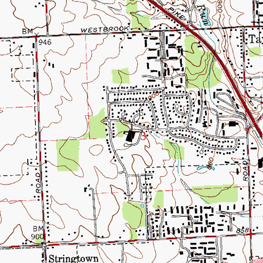 Topographic Map of Westbrooke Village Elementary School, OH