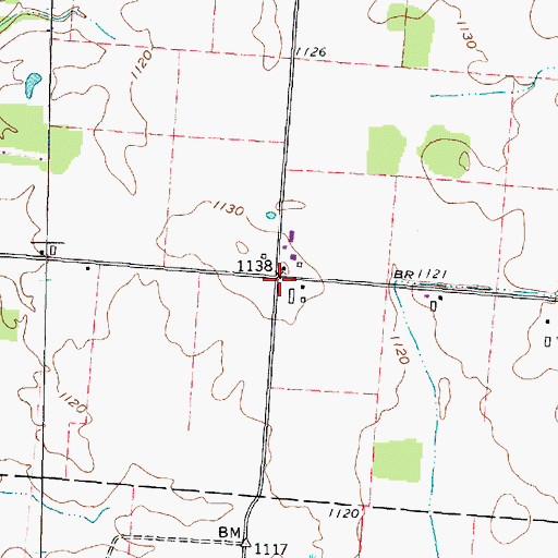 Topographic Map of Willison Corners, OH