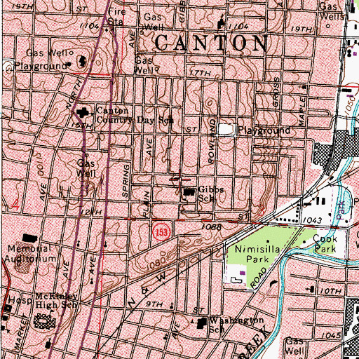 Topographic Map of Calvary United Methodist Church, OH