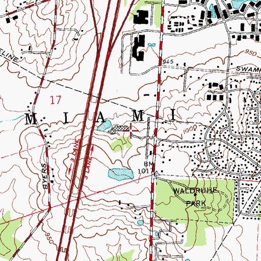 Topographic Map of Galbreath Metro Office Park, OH