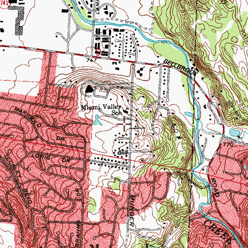 Topographic Map of Munger Road Park, OH