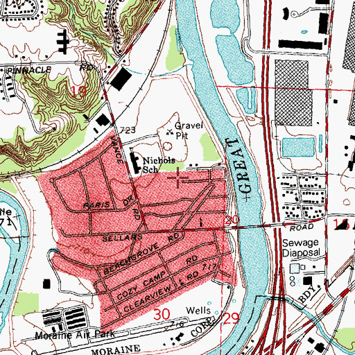 Topographic Map of George Taylor Park, OH