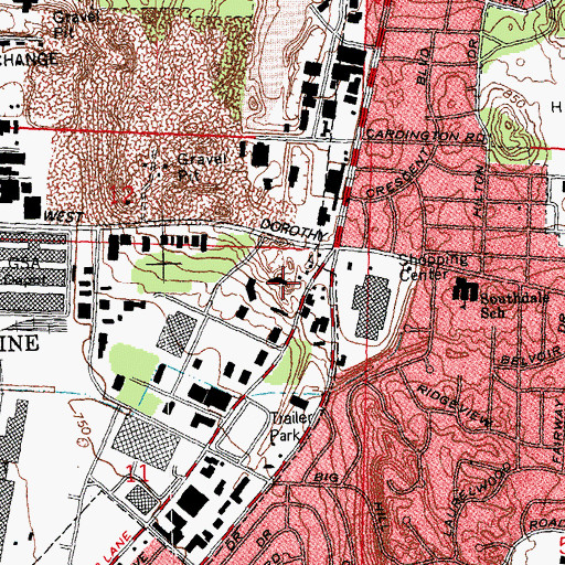 Topographic Map of Point West Office Park, OH