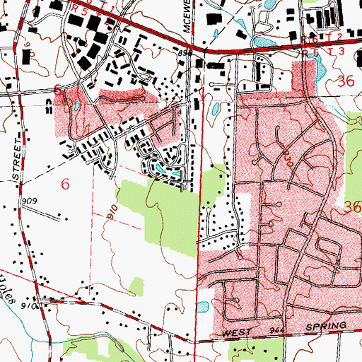 Topographic Map of Western Park, OH