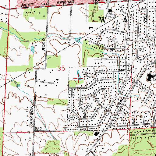 Topographic Map of Rosewood Park, OH