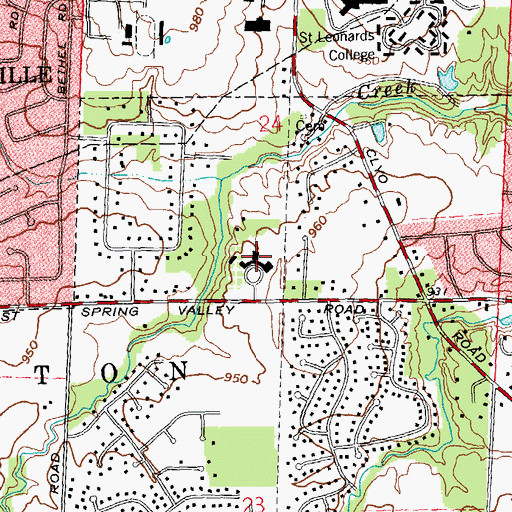 Topographic Map of Spring Valley Academy, OH