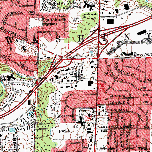 Topographic Map of Normandy Office Park, OH