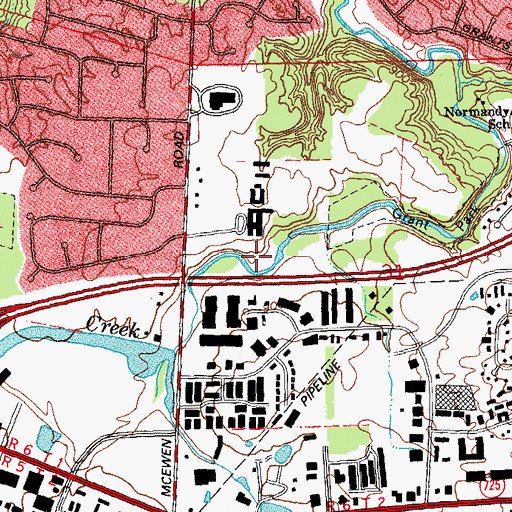 Topographic Map of Washington Manor Nursing Home, OH