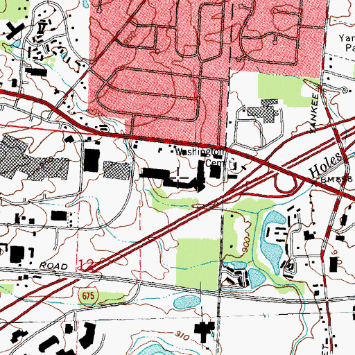 Topographic Map of South Towne Centre Shopping Center, OH
