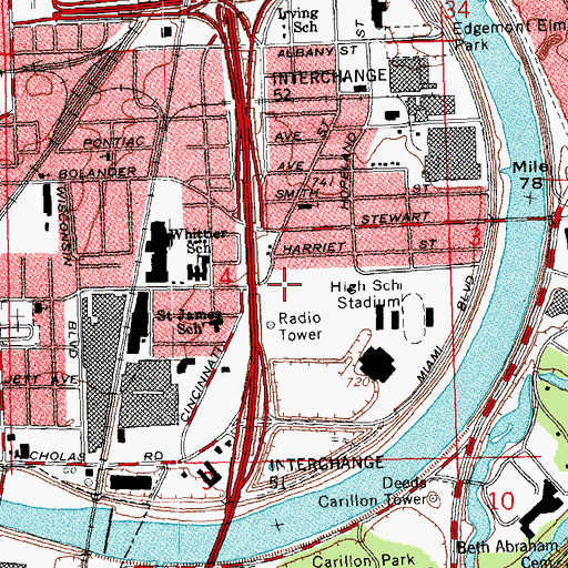 Topographic Map of Welcome Park, OH