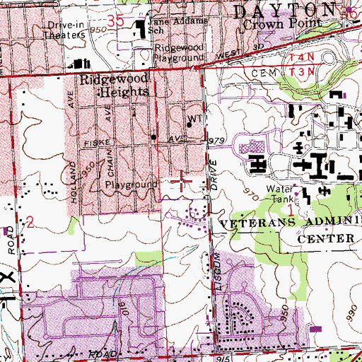 Topographic Map of Richardson Park, OH