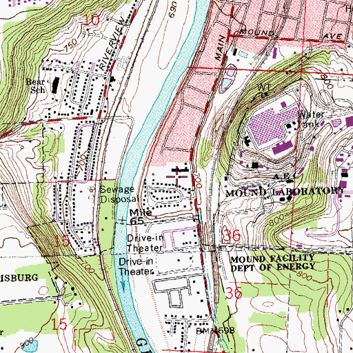 Topographic Map of Bell Park, OH