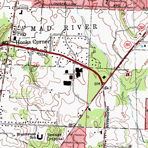 Topographic Map of Inter Point Corporate Center, OH