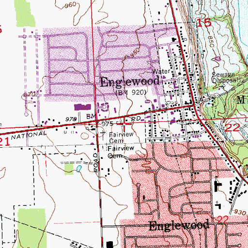 Topographic Map of Country Square Shopping Center, OH