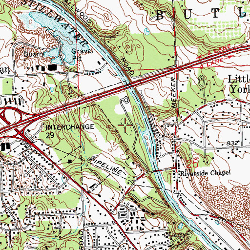 Topographic Map of Heathcliff Wellfield Park, OH