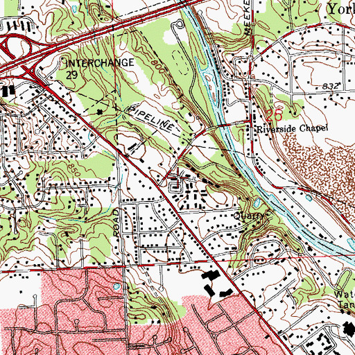 Topographic Map of Heathcliff Office Park, OH