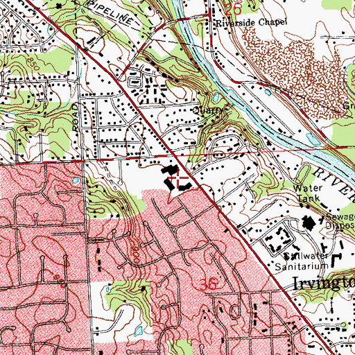 Topographic Map of Randolph Plaza Shopping Center, OH