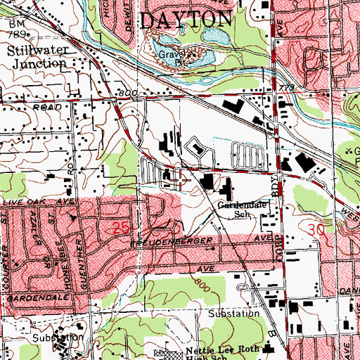 Topographic Map of Great Western Industrial Park, OH