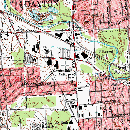 Topographic Map of Gardendale Playground, OH