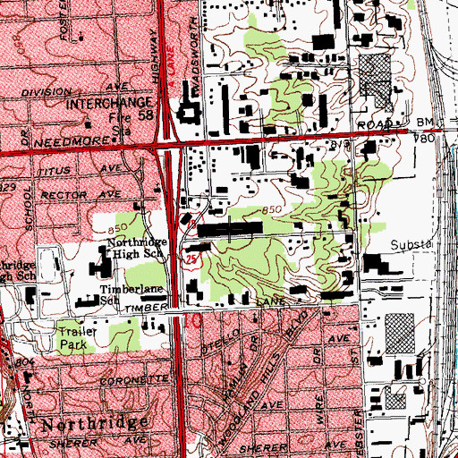 Topographic Map of Mid-States North Industrial Complex, OH