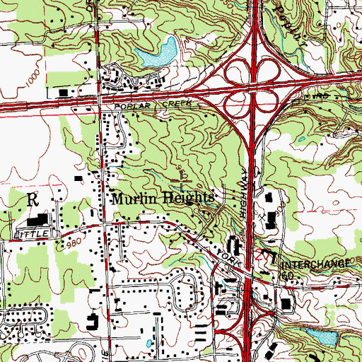 Topographic Map of Little York Office Park, OH