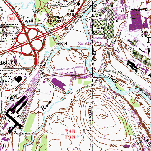 Topographic Map of Bentley (historical), OH