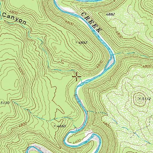 Topographic Map of Bat Canyon, AZ