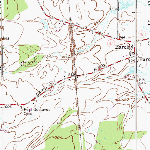 Topographic Map of York (historical), OH