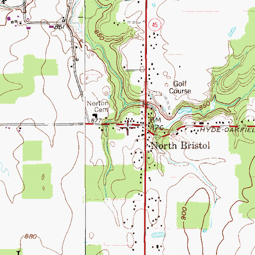 Topographic Map of North Bristol Christian Church, OH