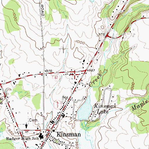 Topographic Map of Saint Patricks Catholic Church, OH