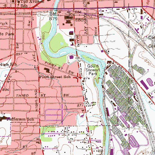 Topographic Map of Third Christian Church, OH