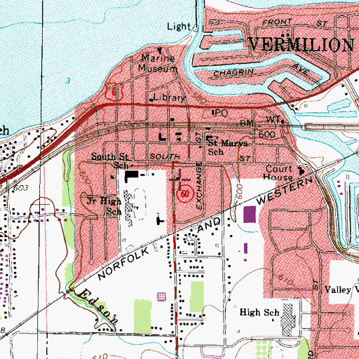 Topographic Map of Foursquare Gospel Church, OH