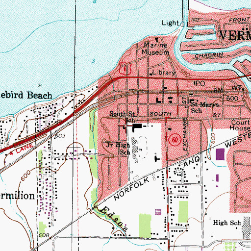Topographic Map of Christian Missionary Alliance Church, OH