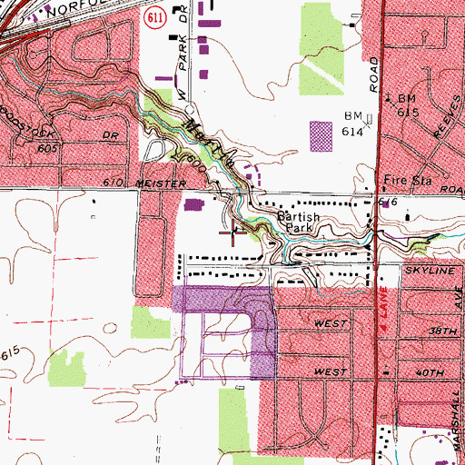 Topographic Map of Christ United Methodist Church, OH
