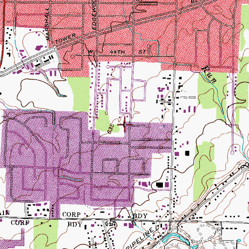Topographic Map of Zion Lutheran Church, OH